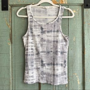 Lucky Brand Stretch Ribbed Tie Dye Tank Top